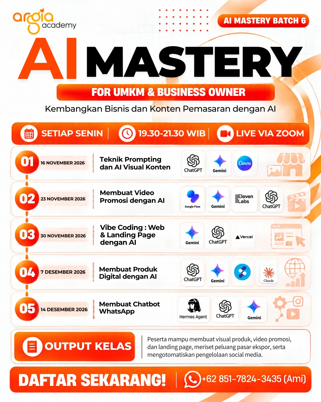 Kurikulum UMKM AI Mastery Batch 6